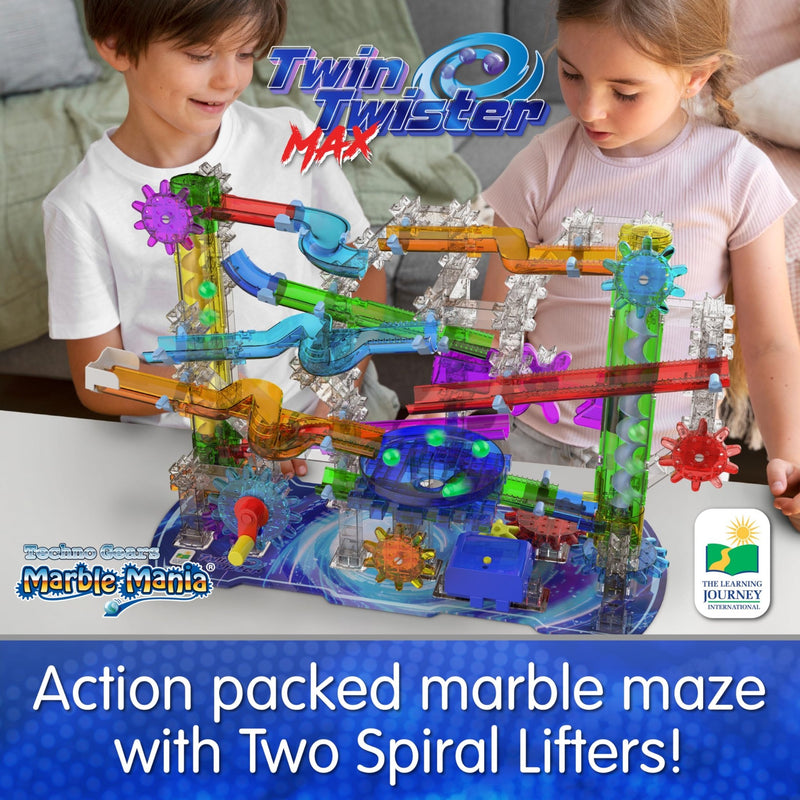University Games - Techno Gears Marble Mania - Twintwister MAX (200+ PCS) Toys & Games