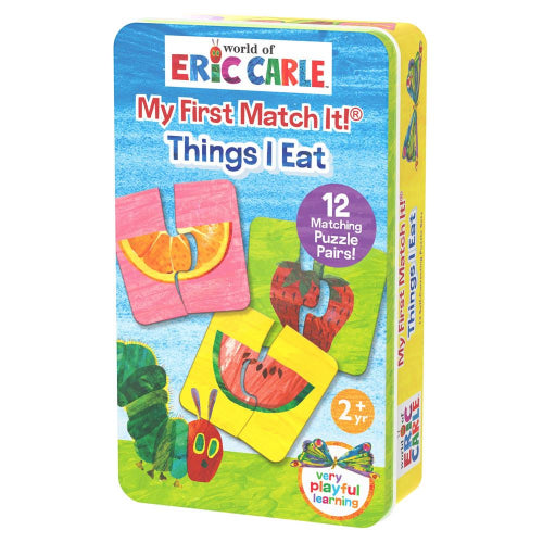 University Games - World OF Eric Carle - MY First Match IT! - TIN - Things I EAT Toys & Games