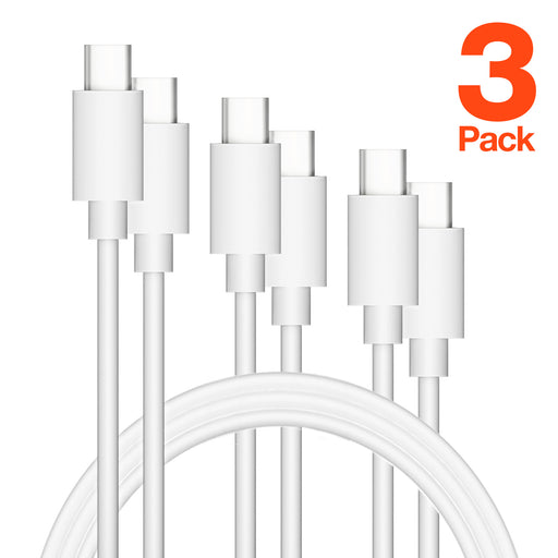HyperGear Basics USB-C cable 4 ft 3-pack white, view 1