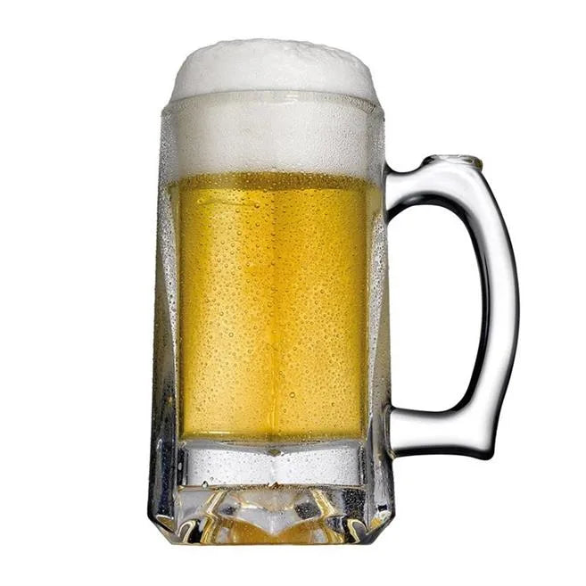 Paşabahçe 55039 handled glass stein with beer