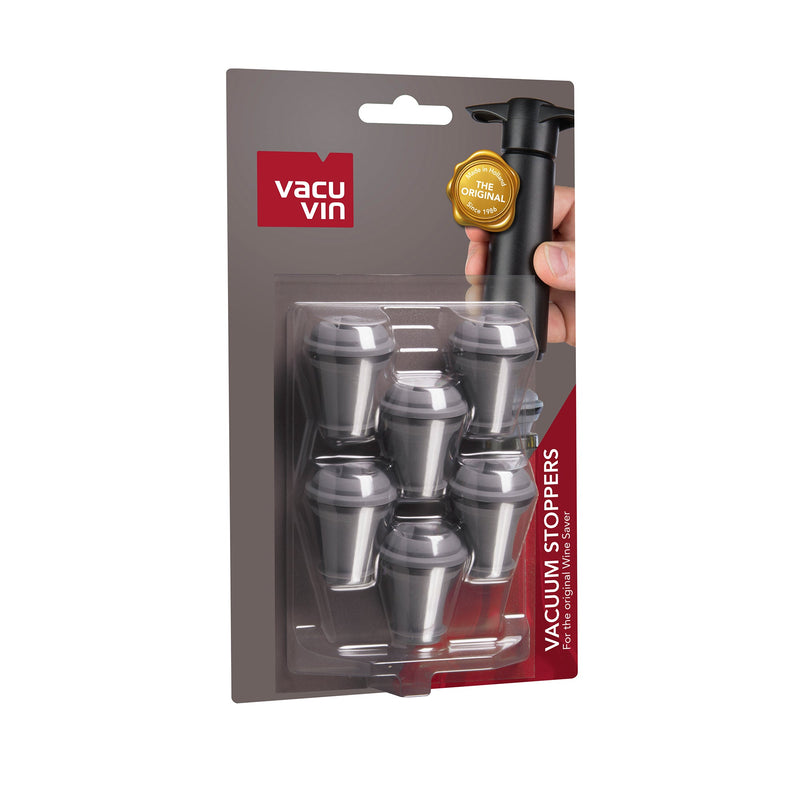 VACUVIN - Vacuum Wine Stopper 6 / ST Gray Home & Kitchen