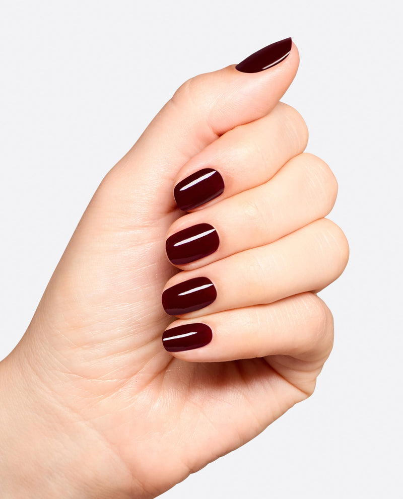 Vampire State Building dark burgundy manicure
