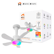 Nexxt – NHA-F100 Smart Socket Fan & RGB LED Light | 15 in / 38 cm – front product view
