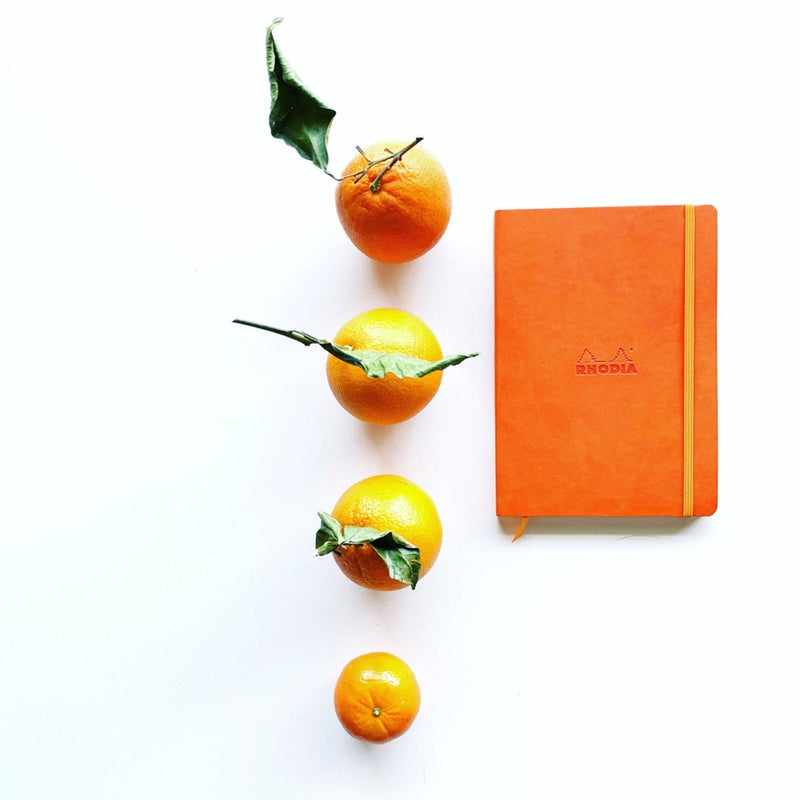 Rhodia - RHODIARAMA - Orange Dot Grid Softcover Notebook | A5 / 160 pages detail