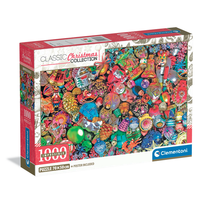 Clementoni - Impossible Collection Christmas Jolly Jigsaw Puzzle | 1,000 Pieces