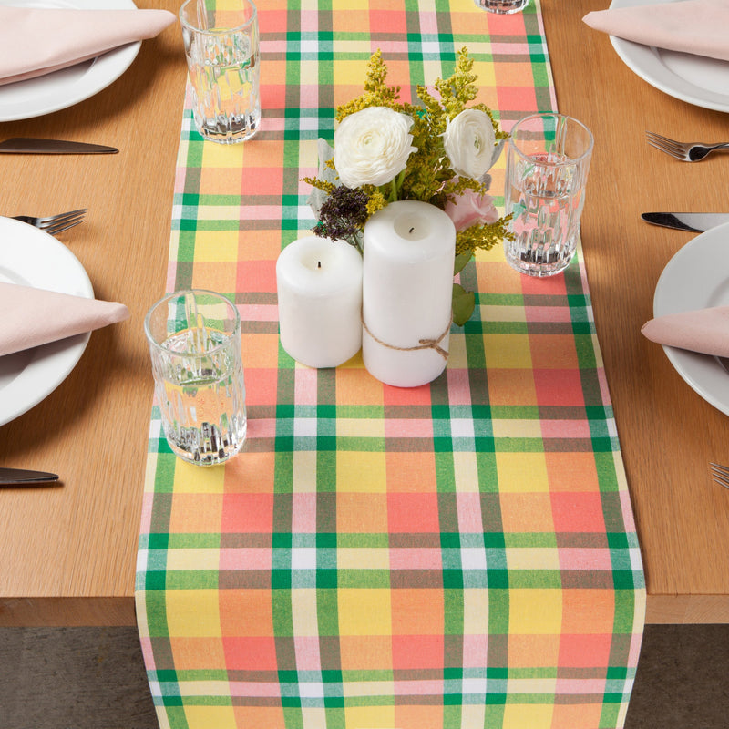 Danica - Second Spin Plaid MeadowTable Runner 72 inches - lifestyle