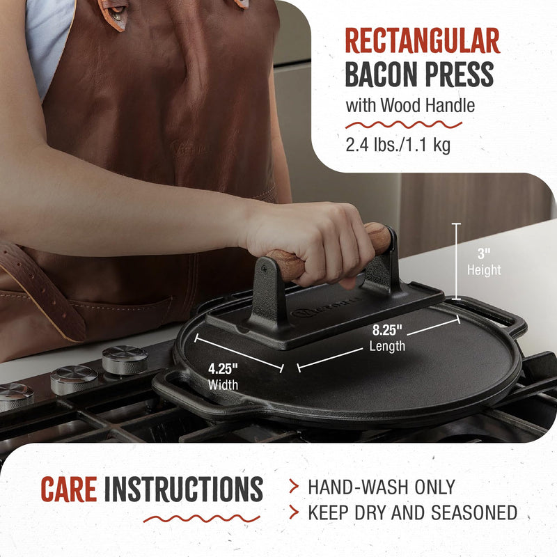 Victoria - Cast Iron Meat & Bacon Press Home & Kitchen