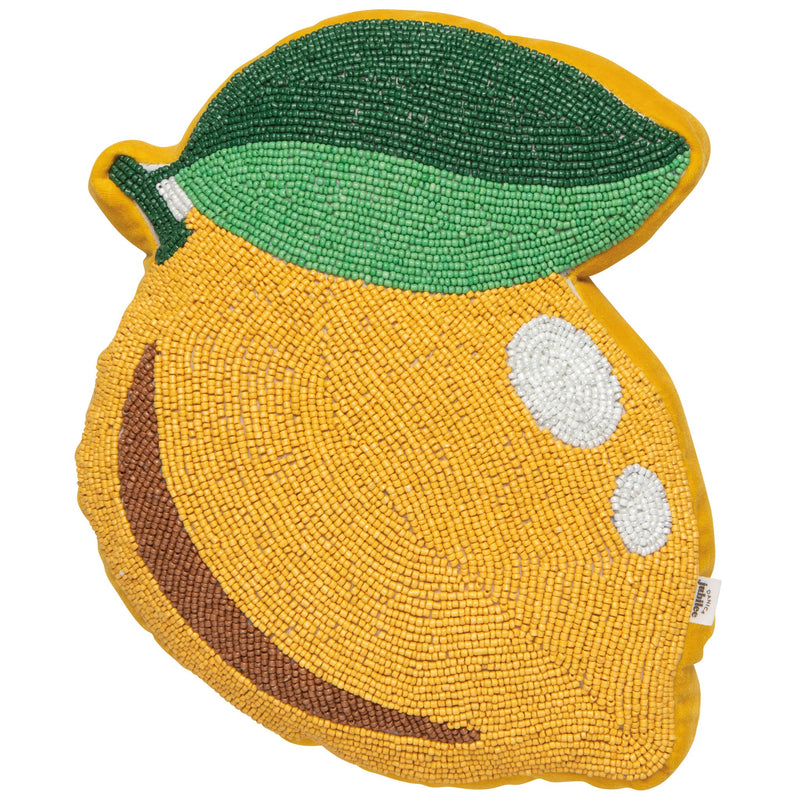 Danica - Citrus Burst Beaded Throw Pillow