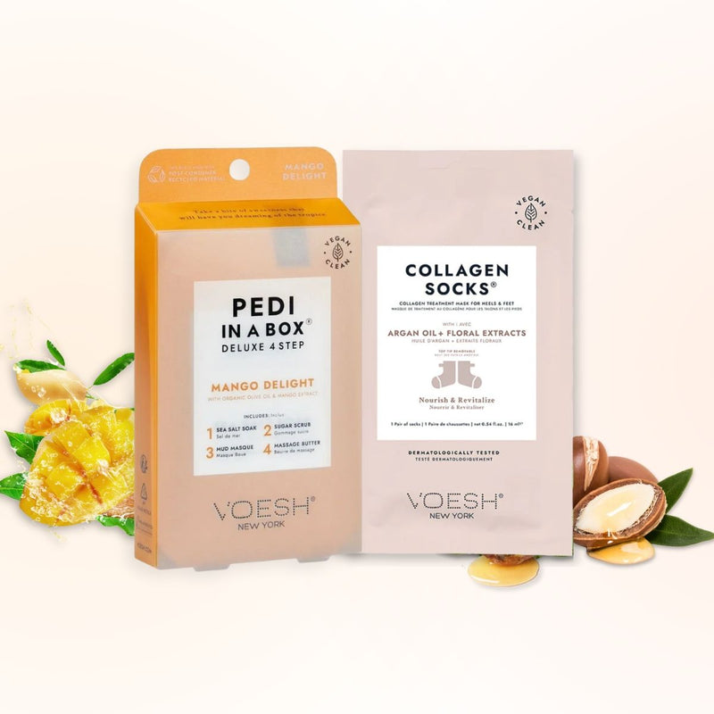 Voesh - Duo Pedicure In Box Collagen Socks Beauty & Personal Care