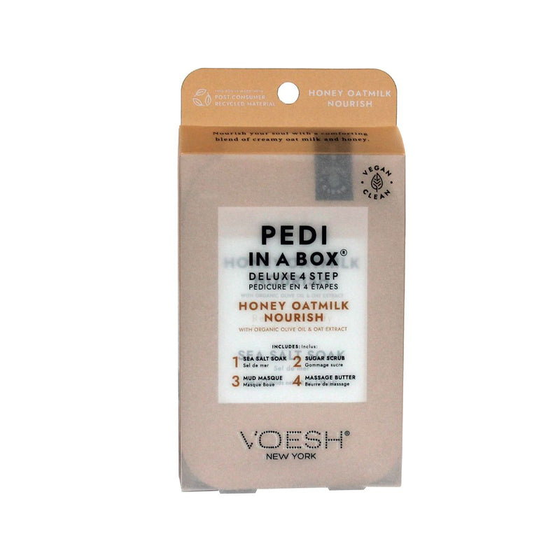Voesh - Pedi In A Box (4 Steps) Professional At - Home Pedicure Kit with Spa Treatments Beauty & Personal Care Honey Oatmilk