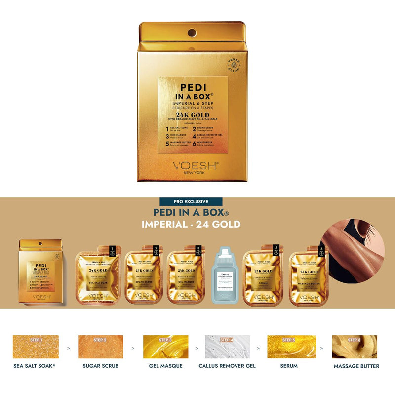 Voesh - Pedi in a Box (6 Step) Imperial Gold Health & Beauty