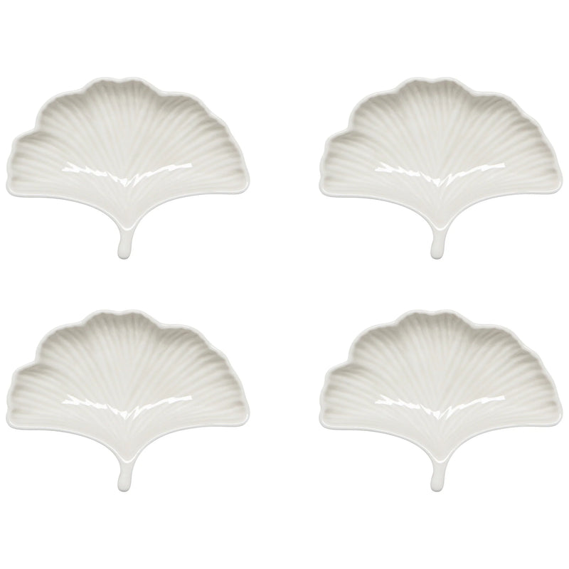Heirloom - Set/4 Dip Dish Ginkgo Oyster