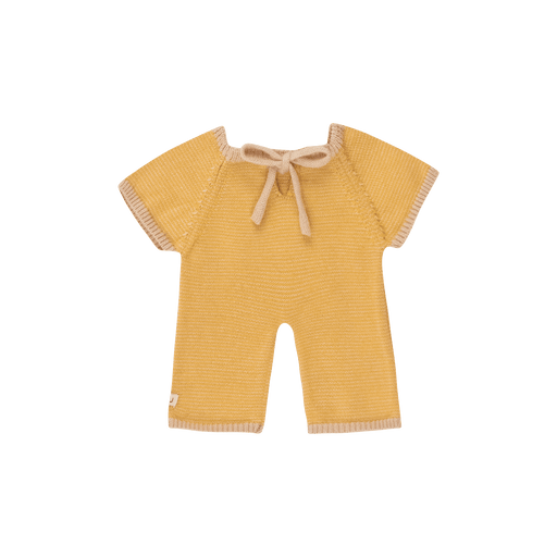 We are Gommu - Micro Stripes Long One - Piece Light Cream/Mustard