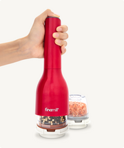 Finamill - Grinder with 2 Pods (ProPlus & Peppercorn), Battery Operated - Sangria