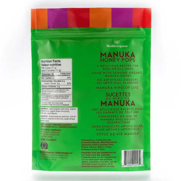 Wedderspoon - Manuka Honey Pops Variety 120 g Food & Candy
