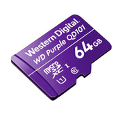Western Digital - Purple MicroSD 64GB MicroSDXC Card Designed for Security Surveillance - 25 to 85 Degrees C Electronics