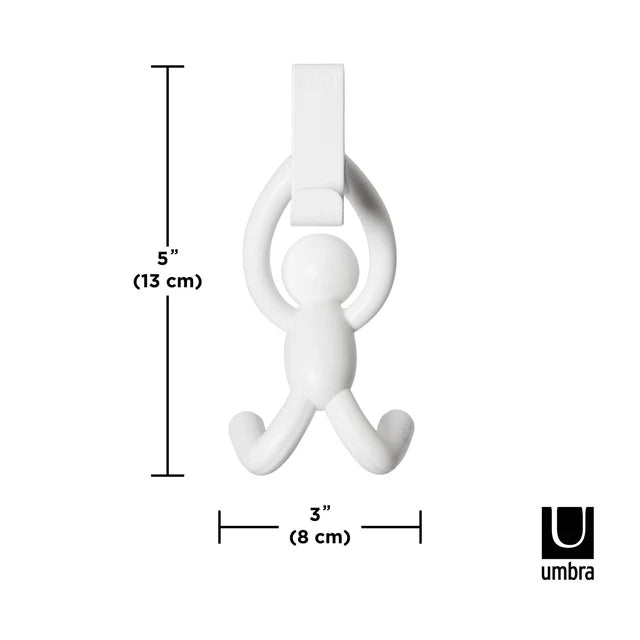 UMBRA - Buddy Over The Cabinet Hooks, Set of 2 _ White
