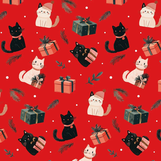 WRAPPING PAPER - REAM: XMAS WRAPPING - KITTY CATS Toys & Games