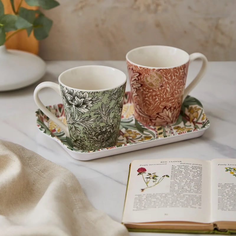 Spode - Morris & Co. - Mug & Tray Set | 6.5 oz