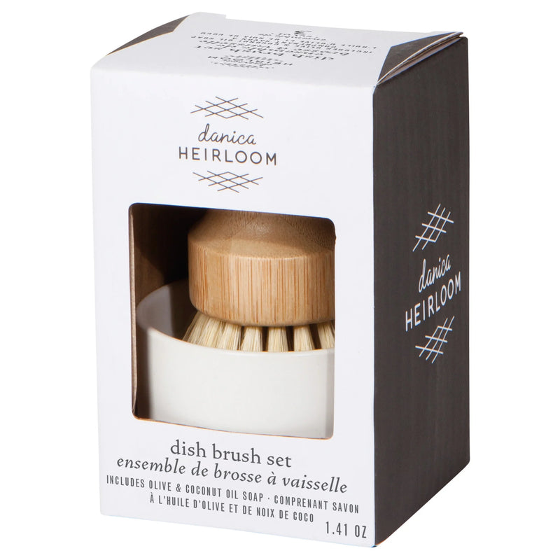 Heirloom - Set/3 Dish Brush/Soap/Holder