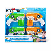 XShot - WATER WARFARE STEALTH SOAKER WATER BLASTER 4PK Toys & Games