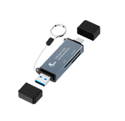 Xtech - Card Reader High Speed USB - C or USB - A 3.0 Read/Write to SD or Micro SD Cards PC/Mac/Android/IOS Alluminum Alloy Electronics