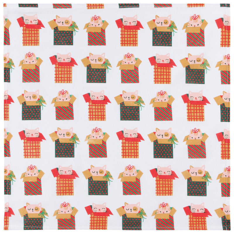 Jubilee - Let it Meow Christmas Floursack Dishtowels Set of