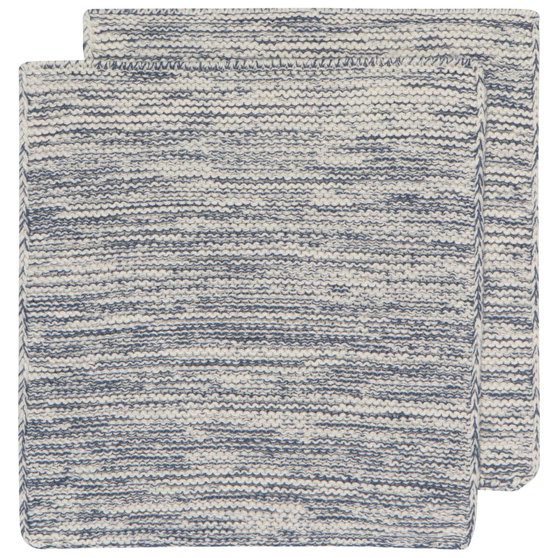 Heirloom - Set/2 Knit Dishcloth Midnight