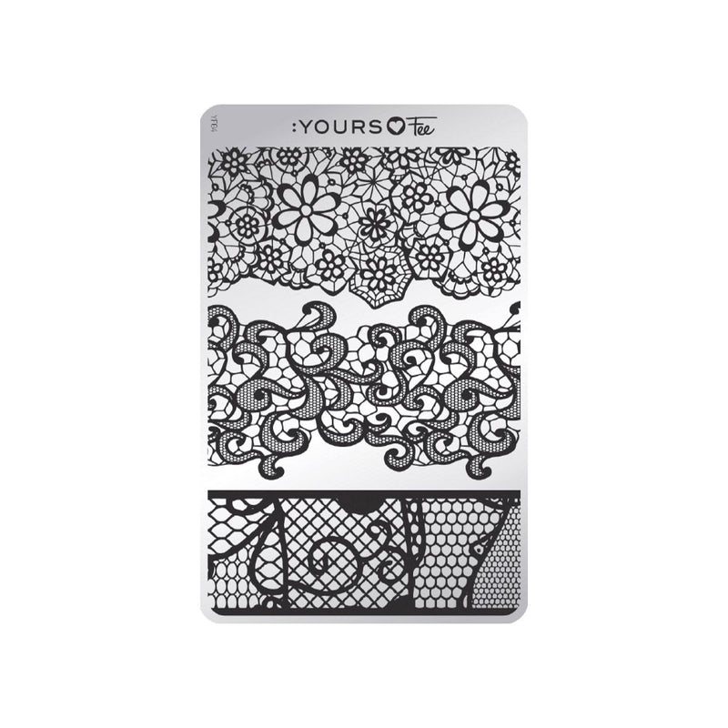 Yours - Loves Fee Vintage Lace Stamping Plate Arts & Crafts