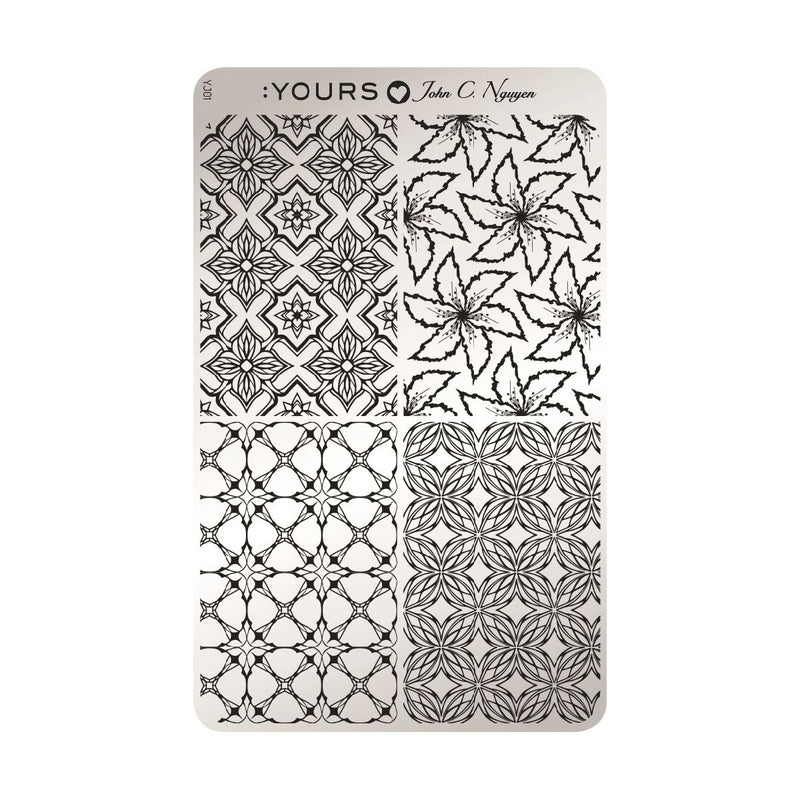 Yours - Loves John Kaleidoscope Stamping Plate Arts & Crafts