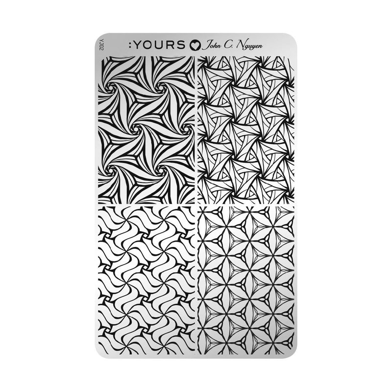 Yours - Loves John Psychedelic Stamping Plate Arts & Crafts