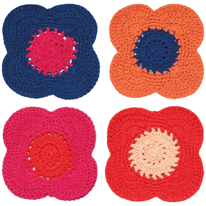 Jubilee - Set/4 Coaster Crochet Poppy
