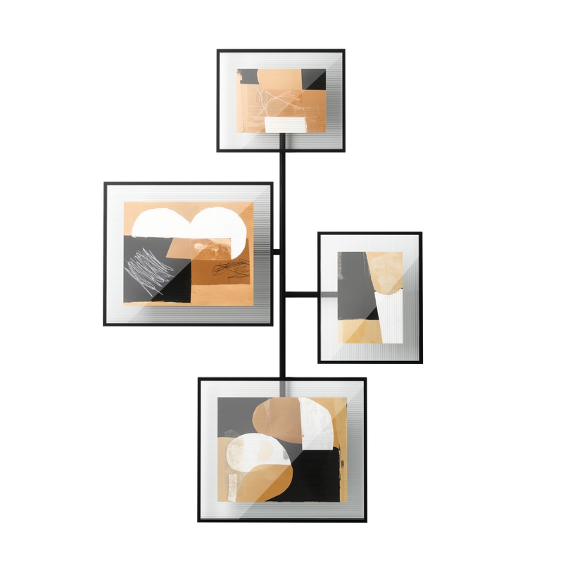 Flute Wall Picture Frames, Set of 4