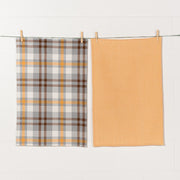 Danica - Recycled Cotton 2nd Spin Plaid Maize Dishtowels Se