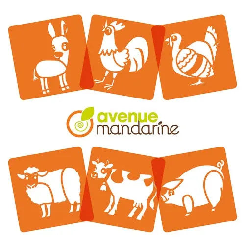 6 Farm Animal Stencils