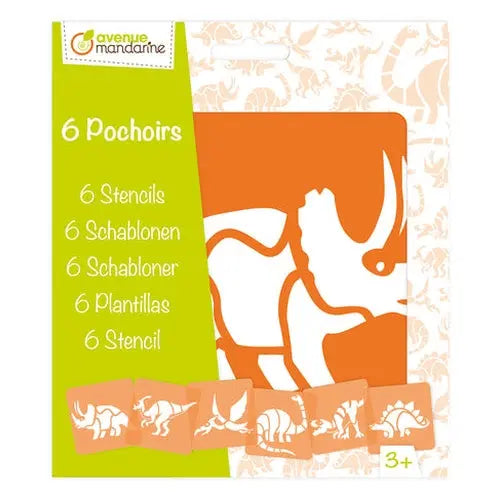 6 Dinosaur Stencils