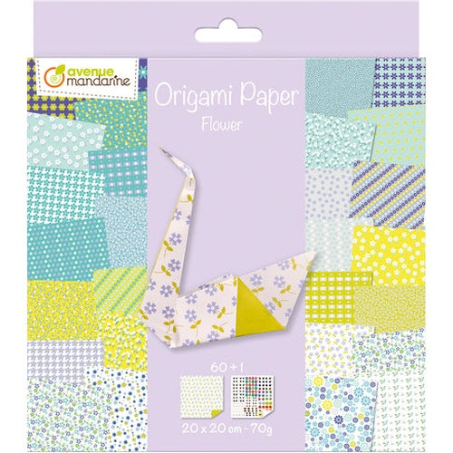 Origami Paper Flowers pack of 60 Sheets (7.9 x 7.9 in)