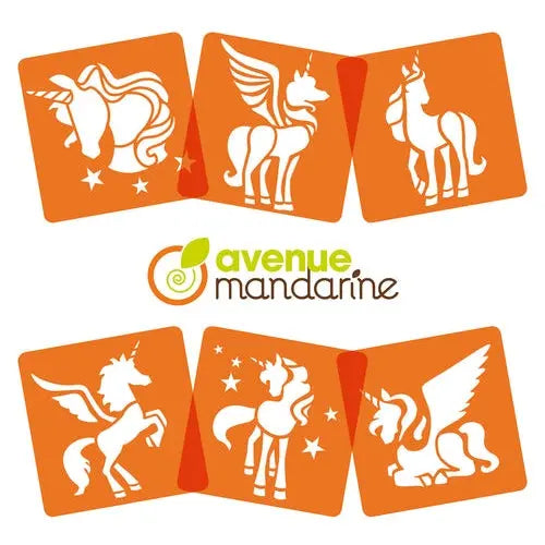 6 Unicorn Stencils