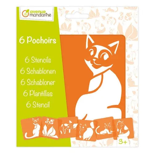 6 cat stencils