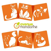 6 cat stencils