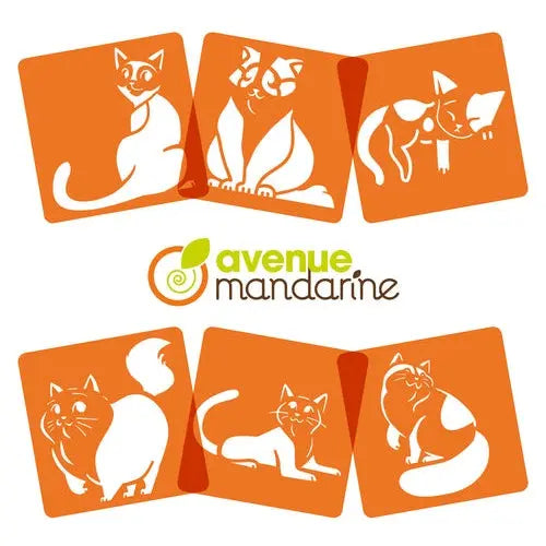 6 cat stencils