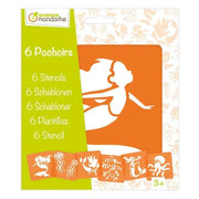 6 mermaids and sea animals stencils