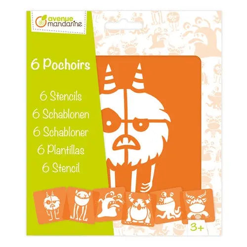 6 monster stencils