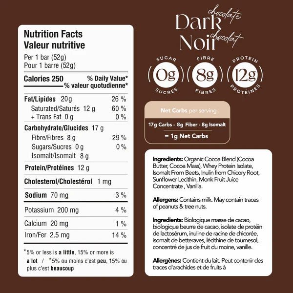 ZoRaw - Dark Choclate Bar 52g Food & Candy