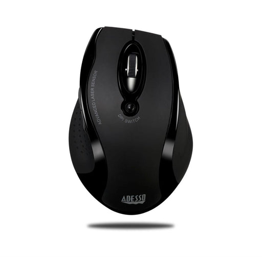 Adesso - Mouse Laser Wireless Ergonomic G25 6 Button up to 1600dpi PC/Mac - Black - Limolin 