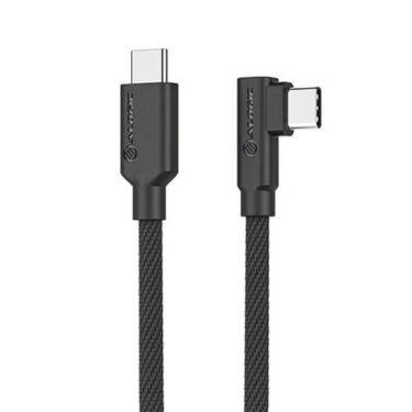 Alogic - Charge & Sync USB-C to USB-C Right Angled 3ft Double Braided - Black - Limolin 
