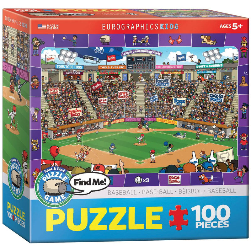Eurographics - Baseball -Spot & Find (100pc Puzzle) - Limolin 