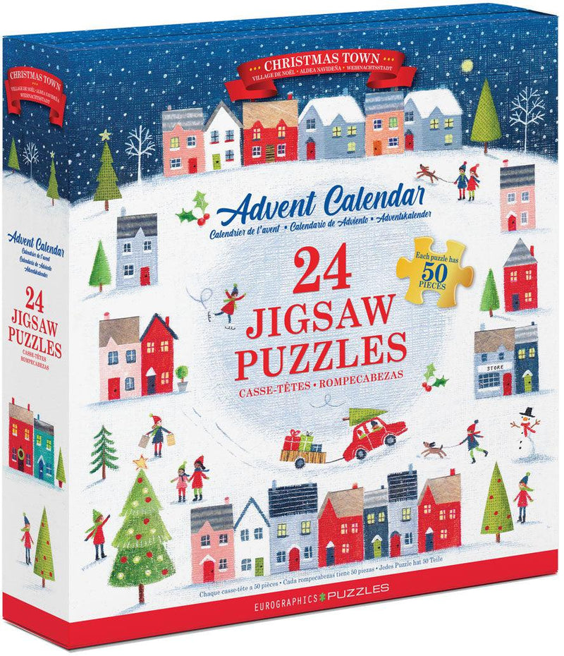 Eurographics - Christmas Town Advent Calendar II by Joanne Cave (Book Style Advent Calendars (24 mini 50pc Puzzle) ) - Limolin 