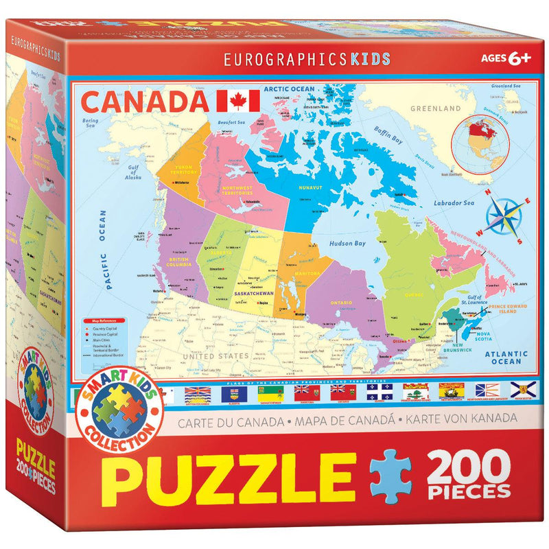 Eurographics - Map of Canada (200pc Puzzle) - Limolin 