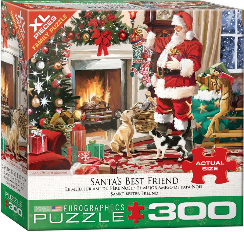 Eurographics - Santa's Best Friend by Richard MacNeil (300 pc - XL Puzzle Pieces) - Limolin 